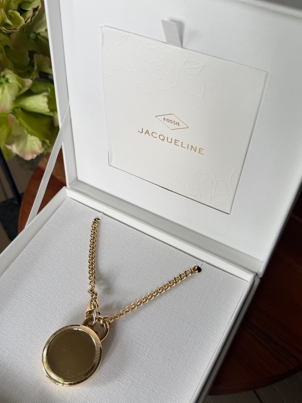 FOSSIL - Locket Jacqueline Watch Necklace - ENGRAVABLE - Picture 2 of 8